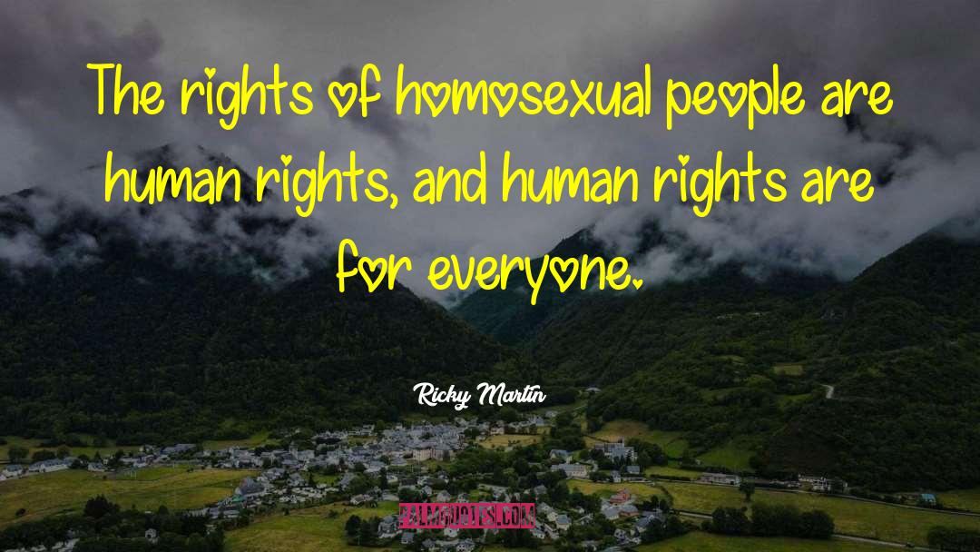 Ricky Martin Quotes: The rights of homosexual people