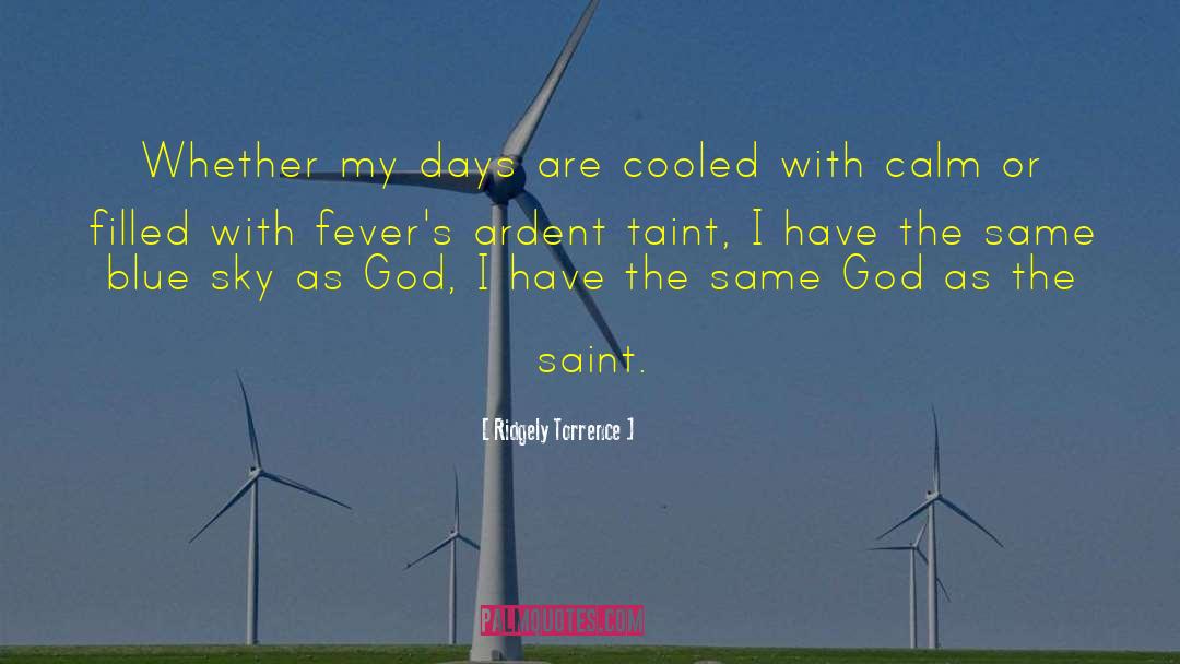 Ridgely Torrence Quotes: Whether my days are cooled