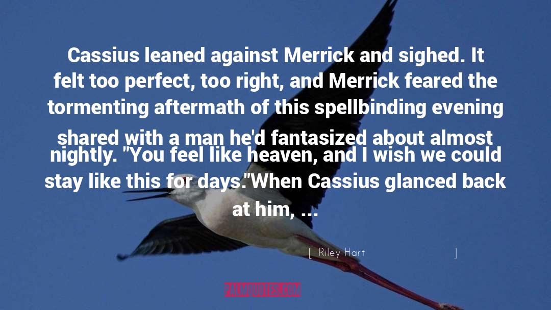 Riley Hart Quotes: Cassius leaned against Merrick and