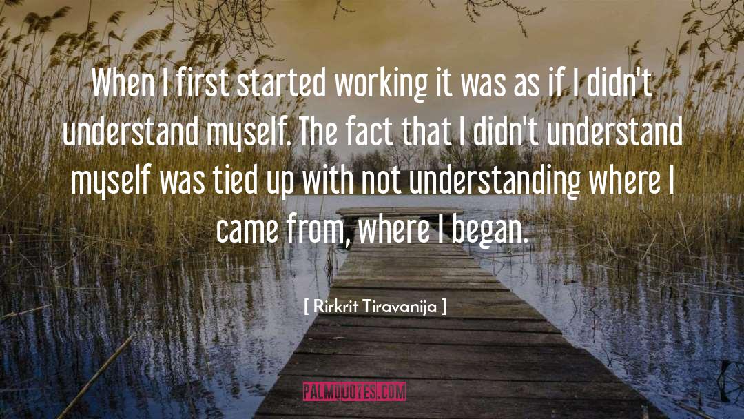 Rirkrit Tiravanija Quotes: When I first started working