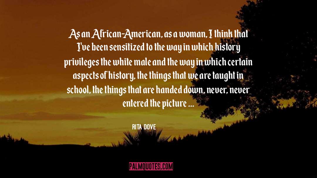 Rita Dove Quotes: As an African-American, as a