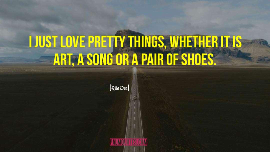 Rita Ora Quotes: I just love pretty things,