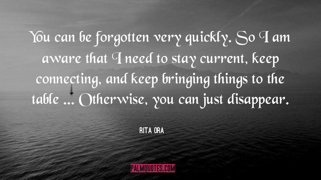 Rita Ora Quotes: You can be forgotten very