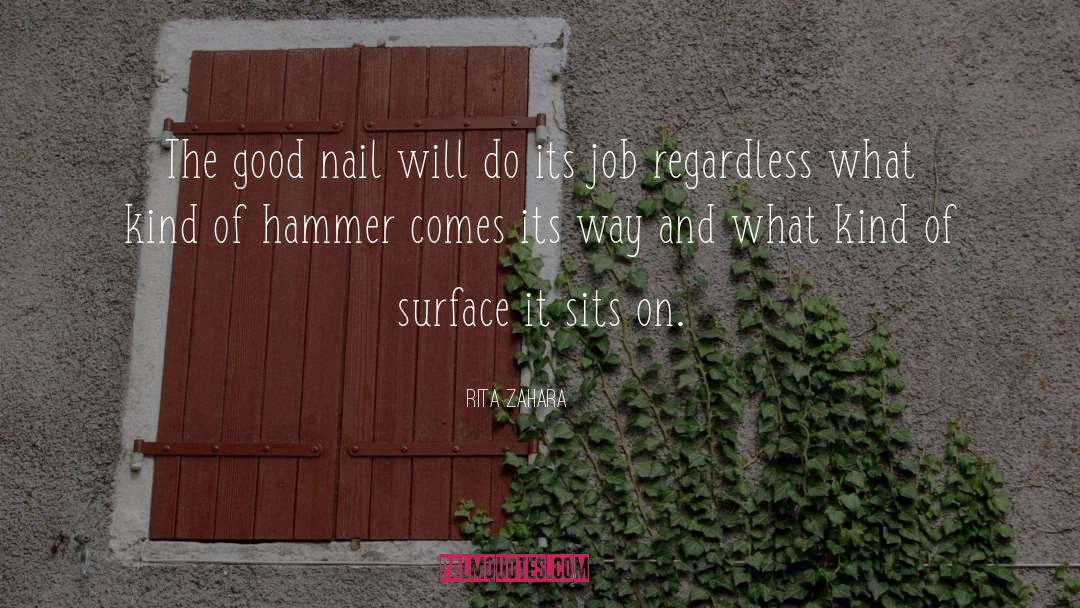 Rita Zahara Quotes: The good nail will do