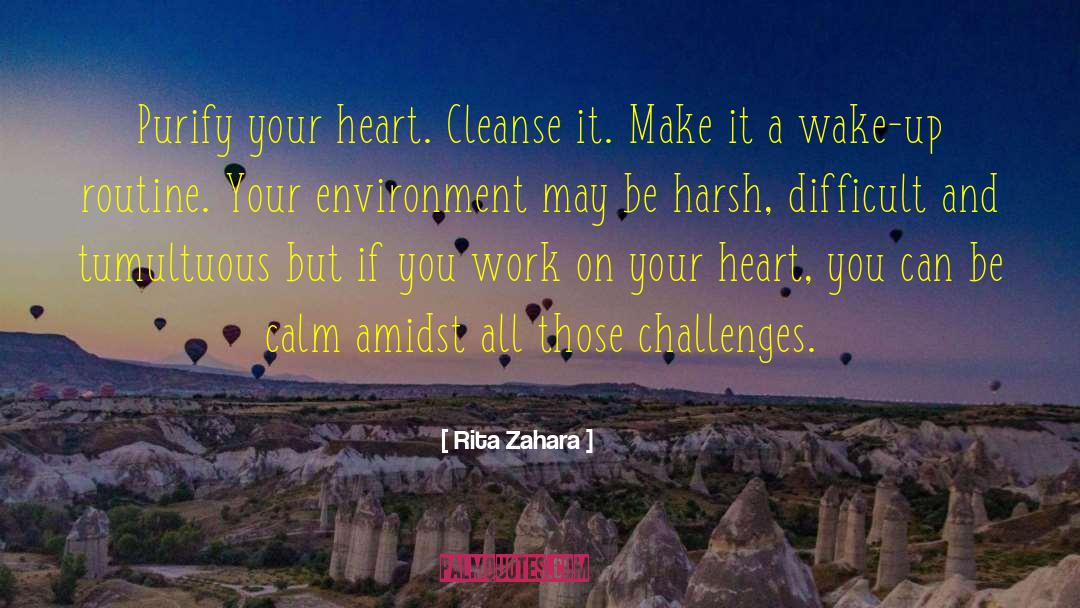 Rita Zahara Quotes: Purify your heart. Cleanse it.