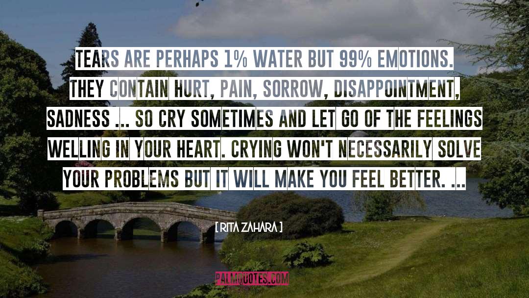 Rita Zahara Quotes: Tears are perhaps 1% water
