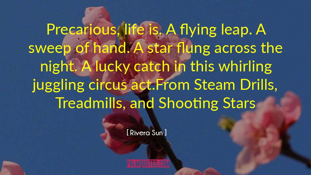 Rivera Sun Quotes: Precarious, life is. A flying