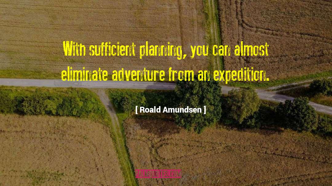 Roald Amundsen Quotes: With sufficient planning, you can