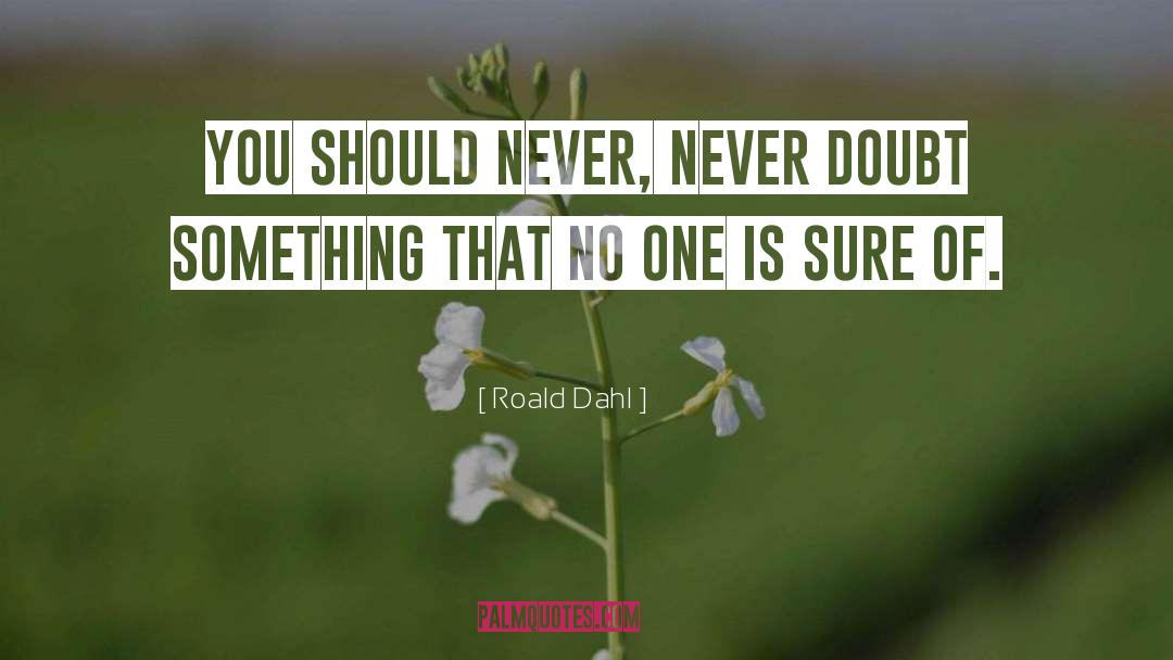 Roald Dahl Quotes: You should never, never doubt