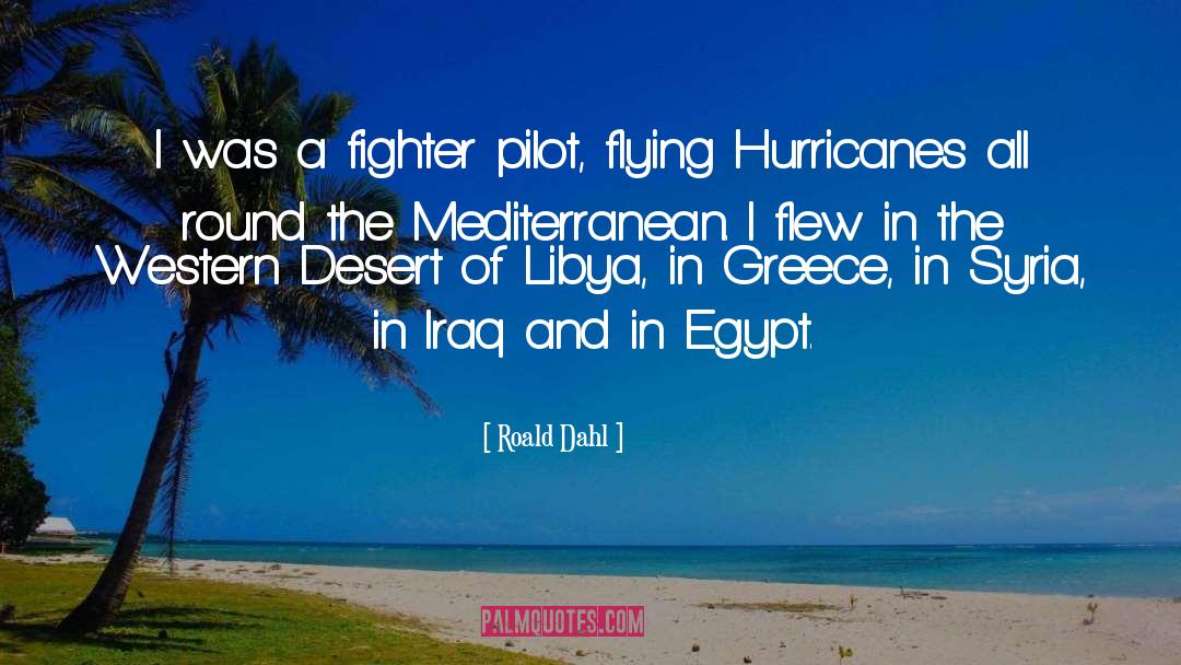 Roald Dahl Quotes: I was a fighter pilot,