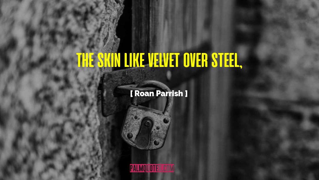 Roan Parrish Quotes: the skin like velvet over