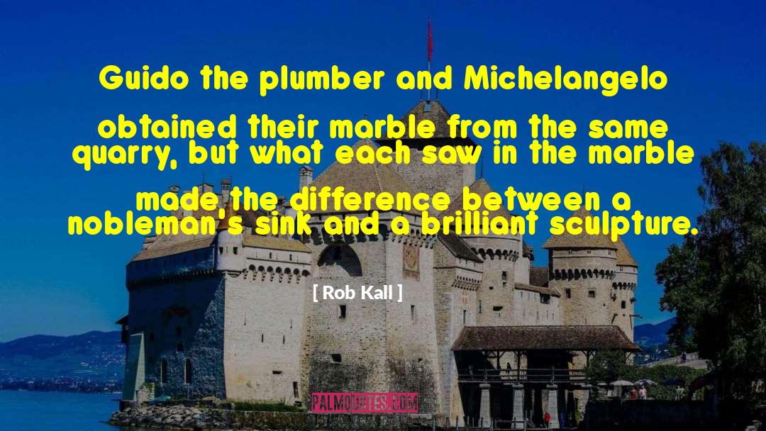 Rob Kall Quotes: Guido the plumber and Michelangelo