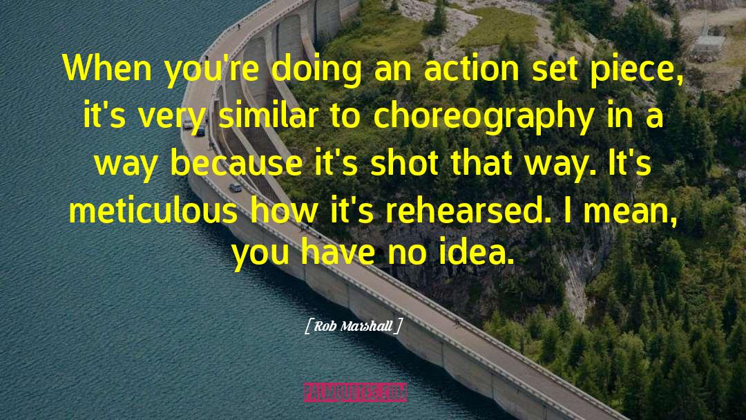 Rob Marshall Quotes: When you're doing an action