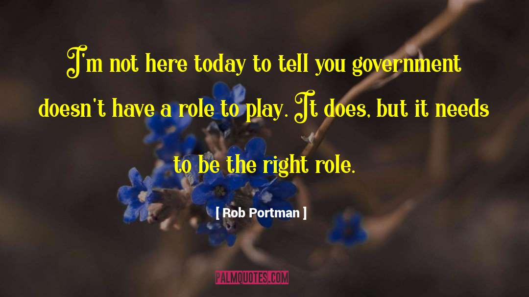 Rob Portman Quotes: I'm not here today to