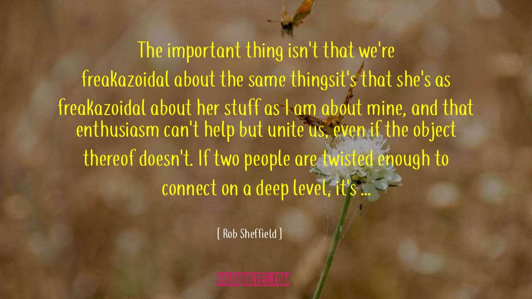 Rob Sheffield Quotes: The important thing isn't that