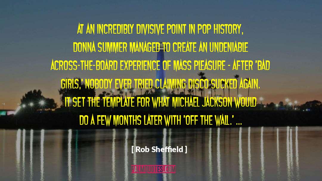 Rob Sheffield Quotes: At an incredibly divisive point