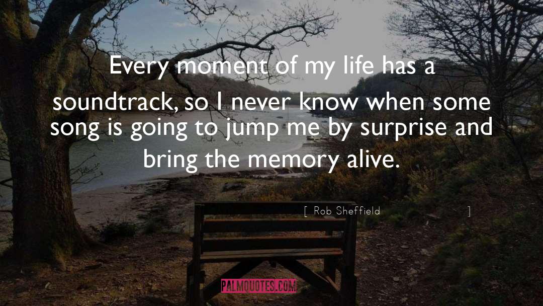 Rob Sheffield Quotes: Every moment of my life