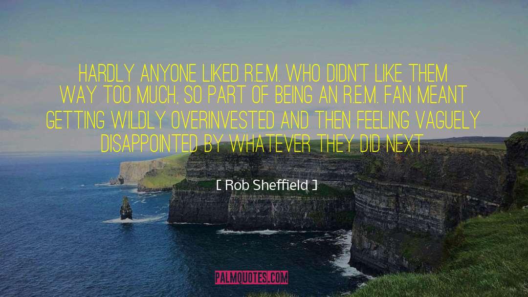 Rob Sheffield Quotes: Hardly anyone liked R.E.M. who