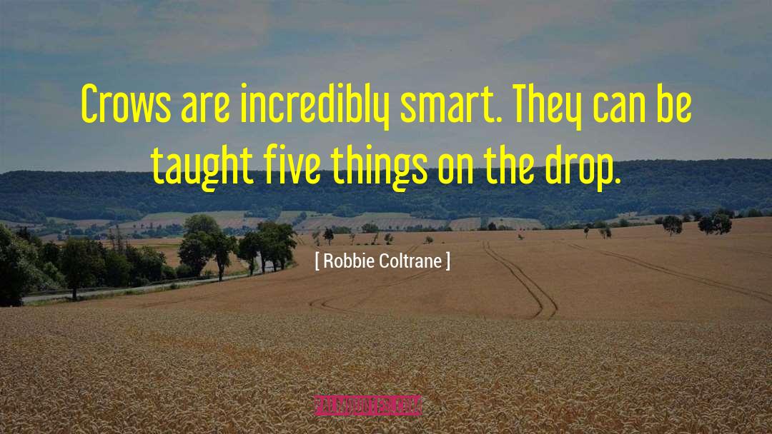 Robbie Coltrane Quotes: Crows are incredibly smart. They