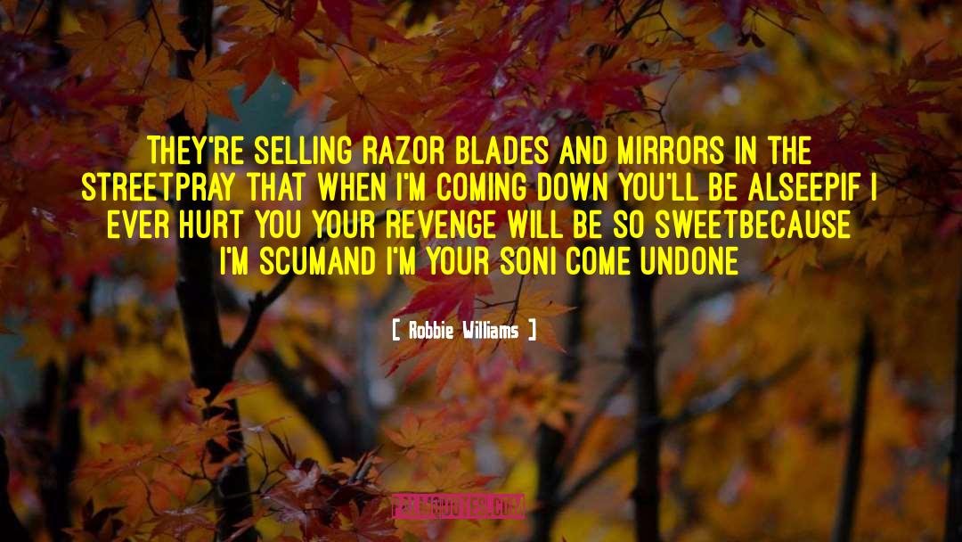 Robbie Williams Quotes: They're selling razor blades and