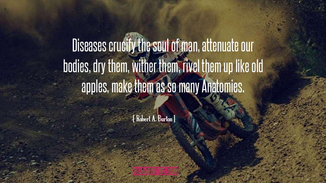 Robert A. Burton Quotes: Diseases crucify the soul of