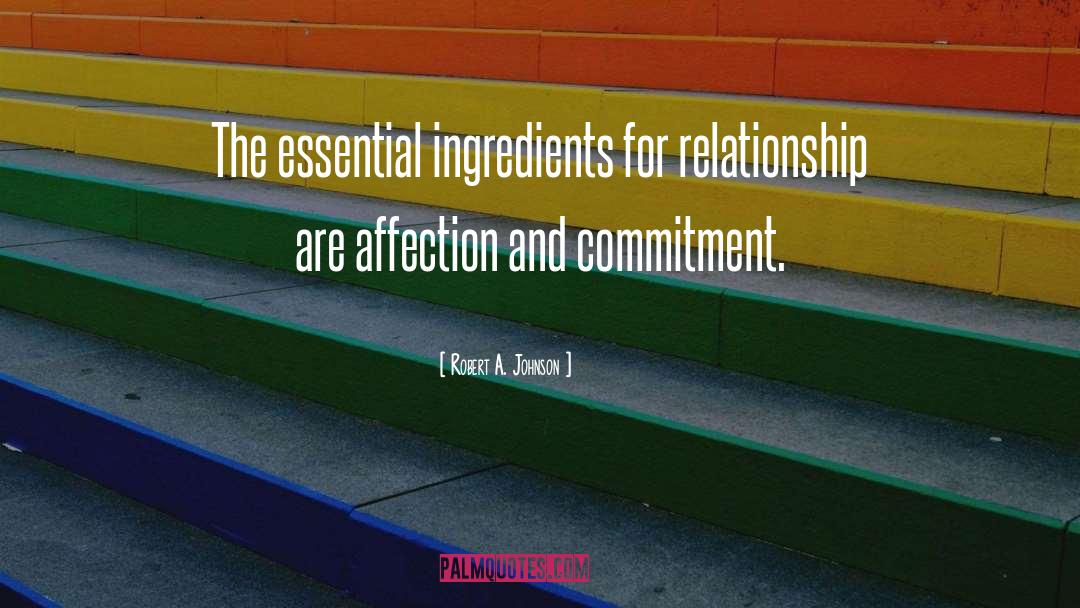 Robert A. Johnson Quotes: The essential ingredients for relationship