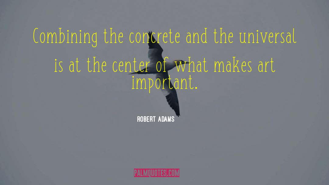 Robert Adams Quotes: Combining the concrete and the