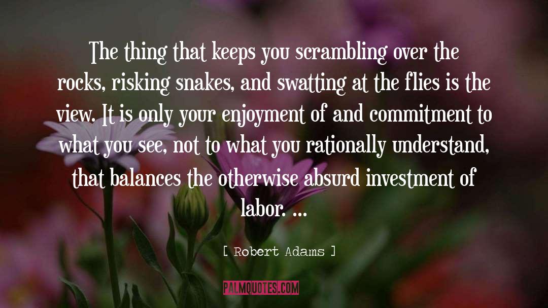 Robert Adams Quotes: The thing that keeps you