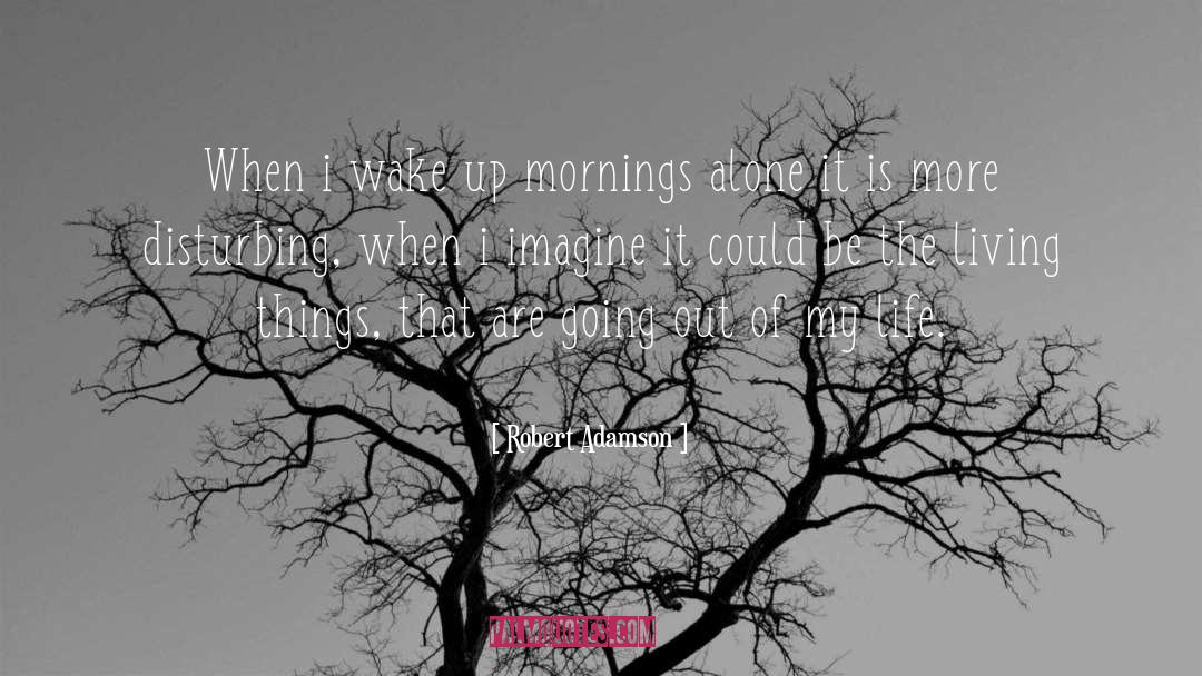 Robert Adamson Quotes: When i wake up mornings