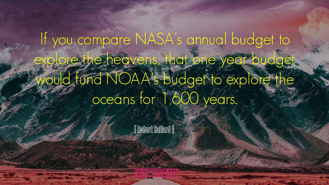Robert Ballard Quotes: If you compare NASA's annual