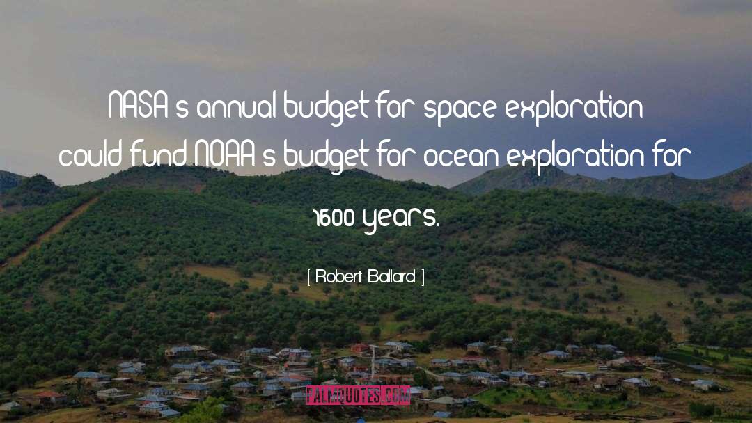 Robert Ballard Quotes: NASA's annual budget for space