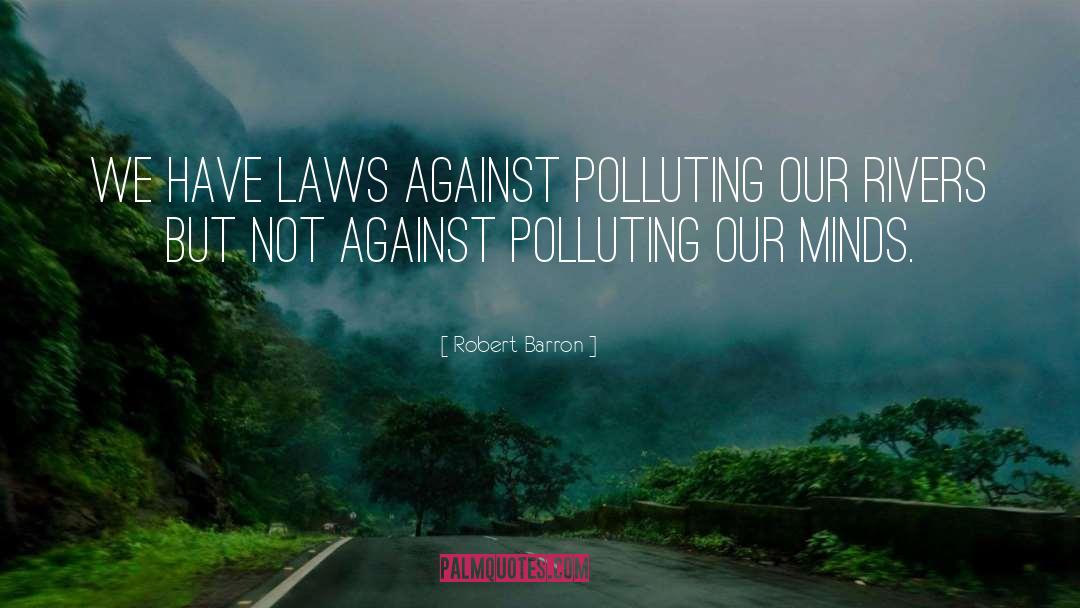 Robert Barron Quotes: We have laws against polluting