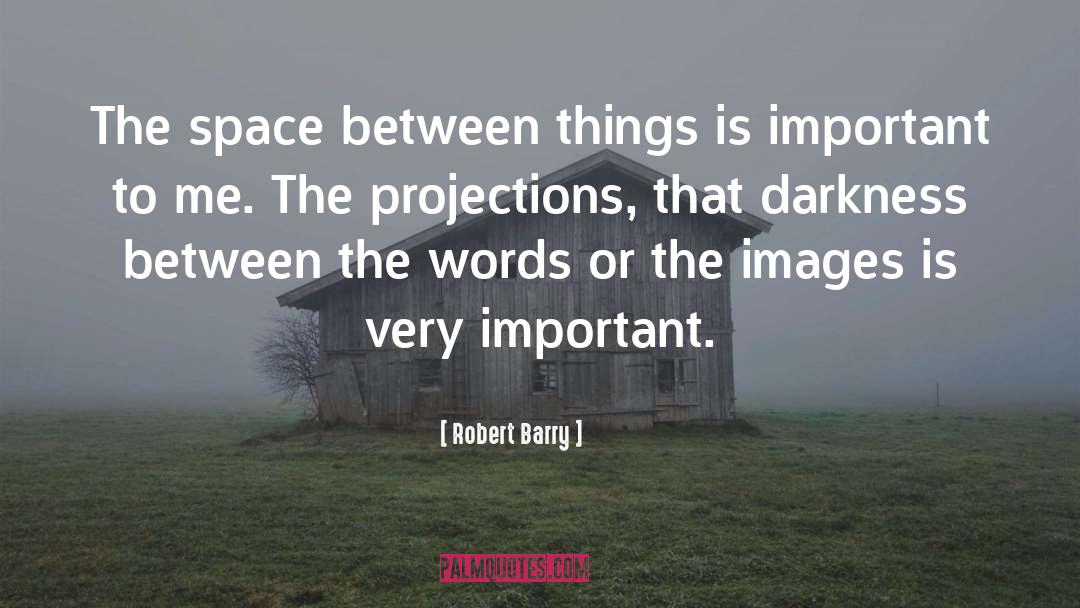 Robert Barry Quotes: The space between things is