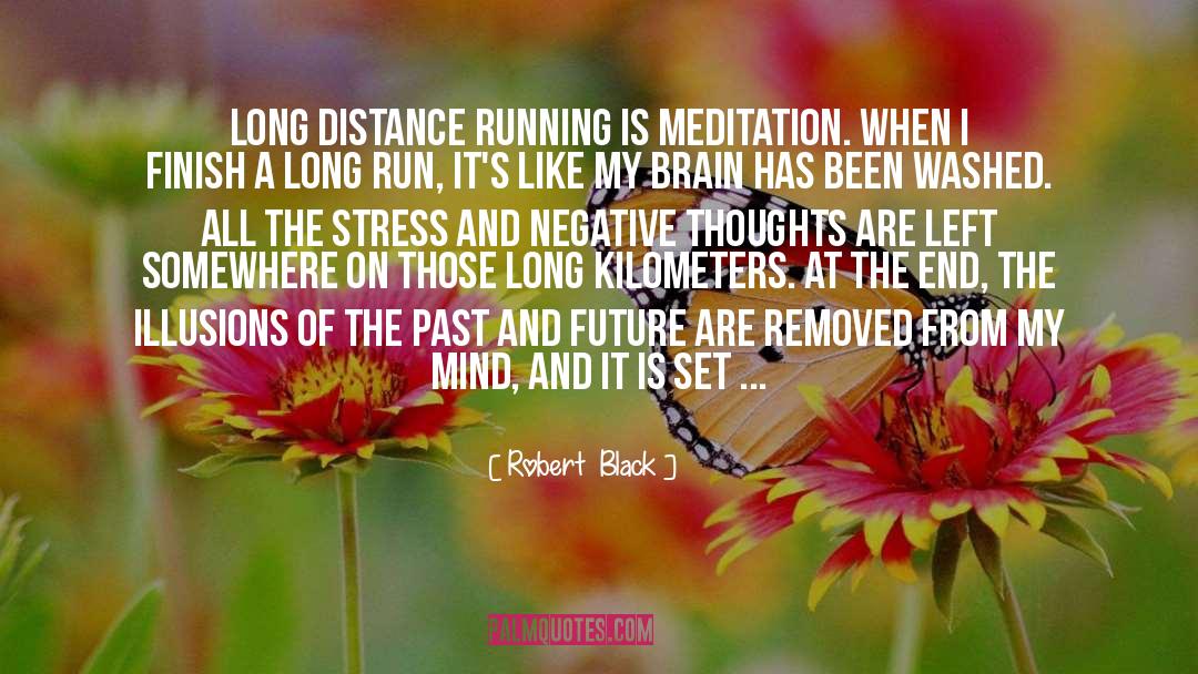 Robert  Black Quotes: Long distance running is meditation.