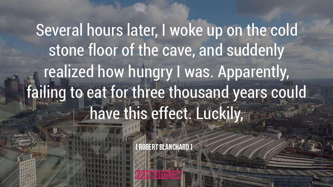 Robert Blanchard Quotes: Several hours later, I woke