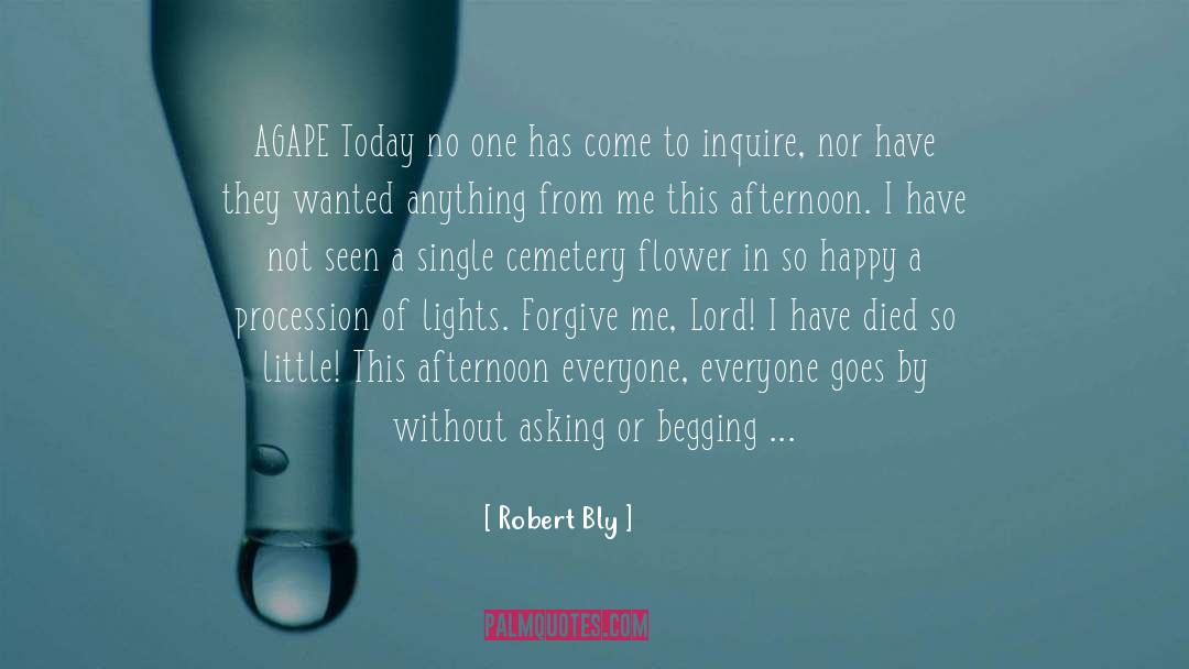 Robert Bly Quotes: AGAPE Today no one has