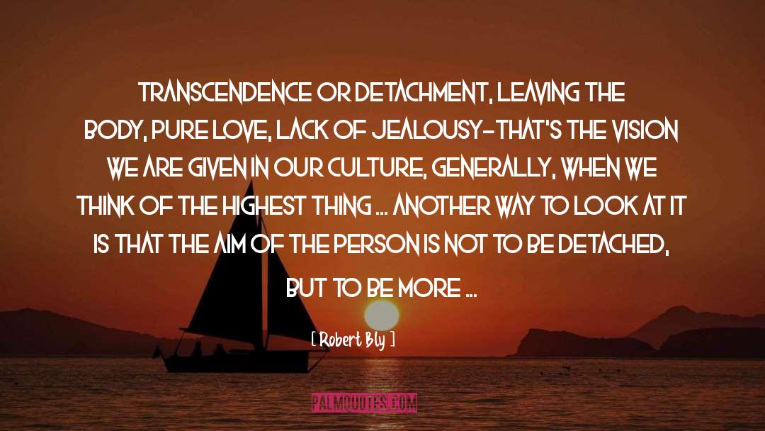 Robert Bly Quotes: Transcendence or detachment, leaving the