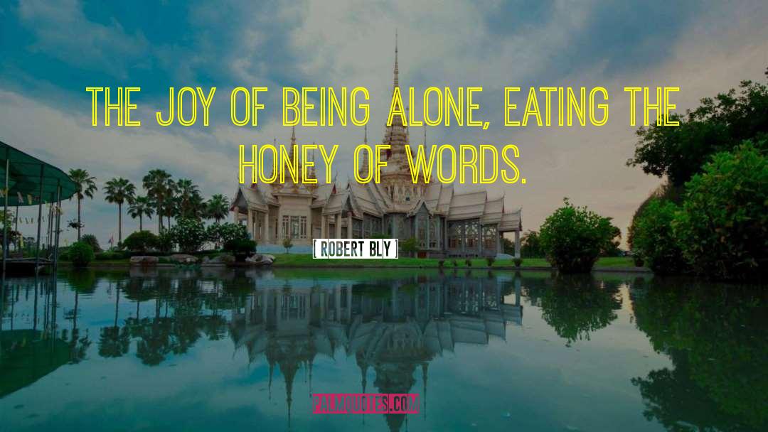 Robert Bly Quotes: The joy of being alone,