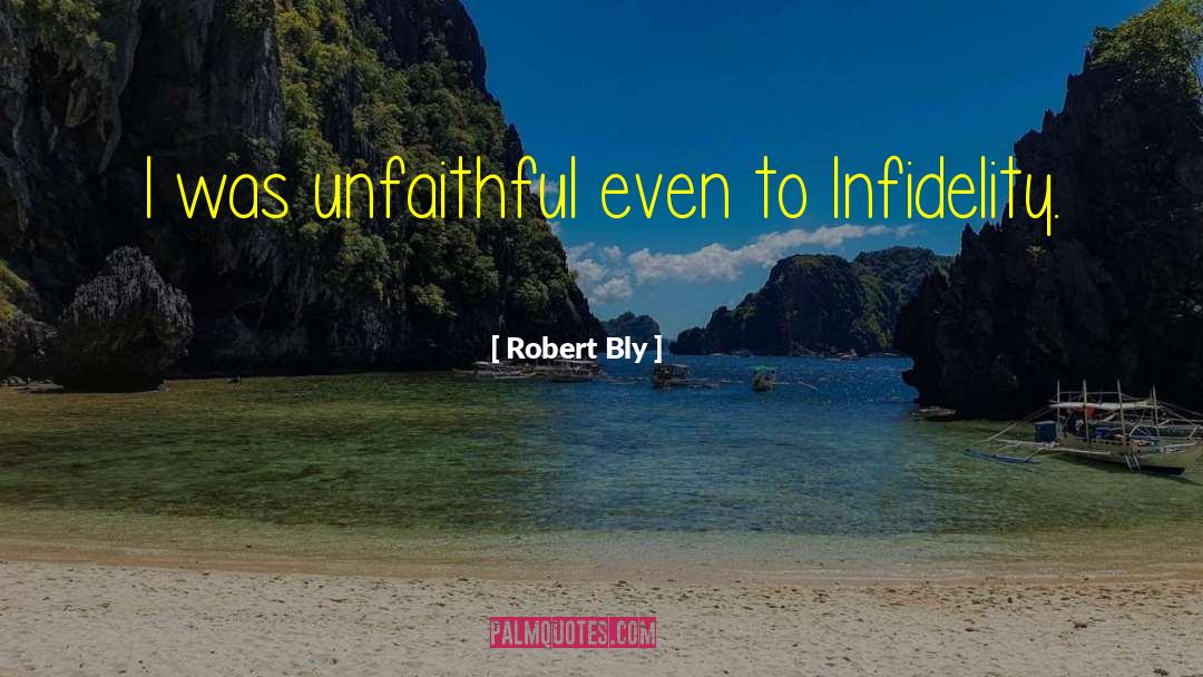 Robert Bly Quotes: I was unfaithful even to