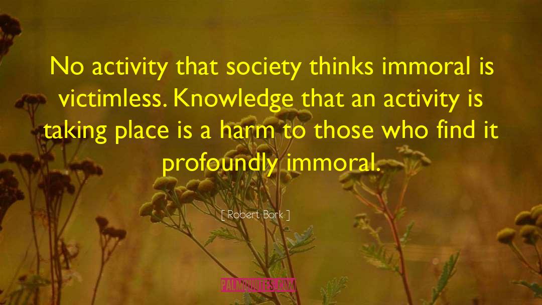 Robert Bork Quotes: No activity that society thinks