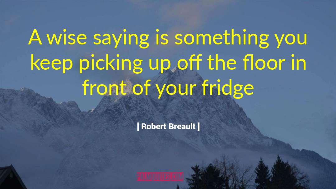 Robert Breault Quotes: A wise saying is something