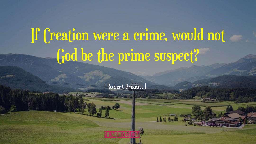 Robert Breault Quotes: If Creation were a crime,