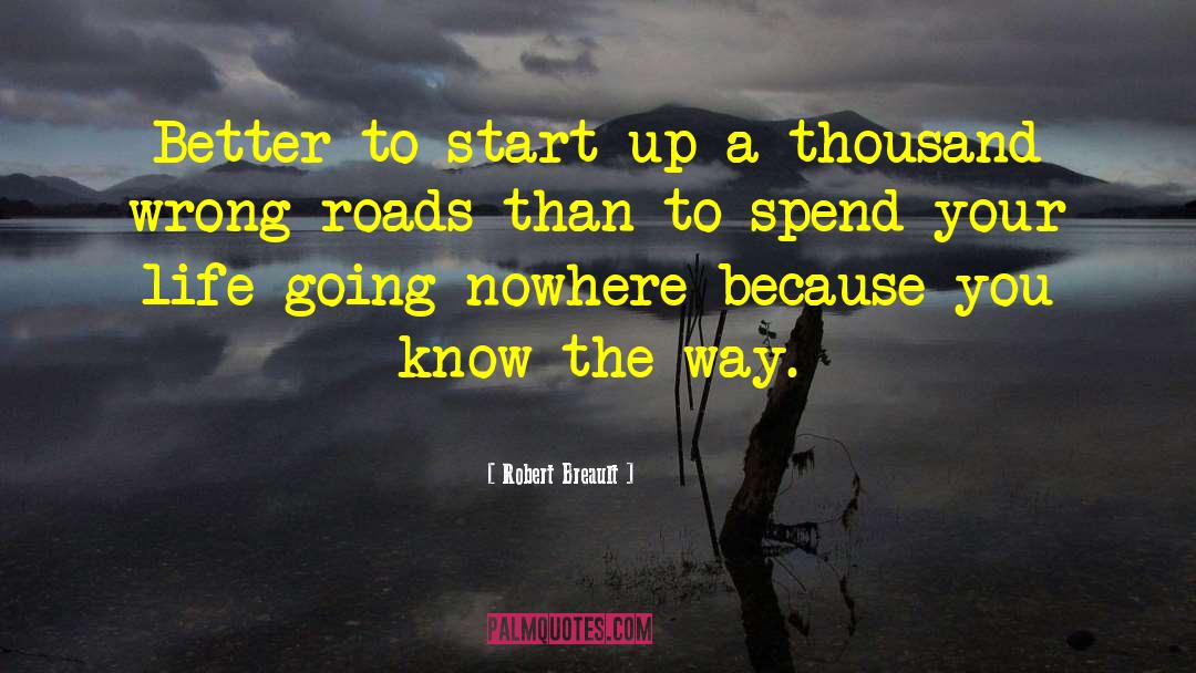 Robert Breault Quotes: Better to start up a