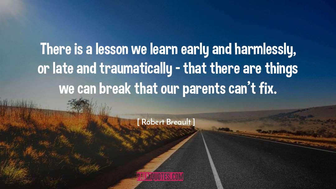 Robert Breault Quotes: There is a lesson we