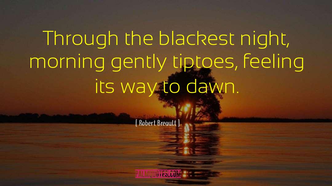 Robert Breault Quotes: Through the blackest night, morning
