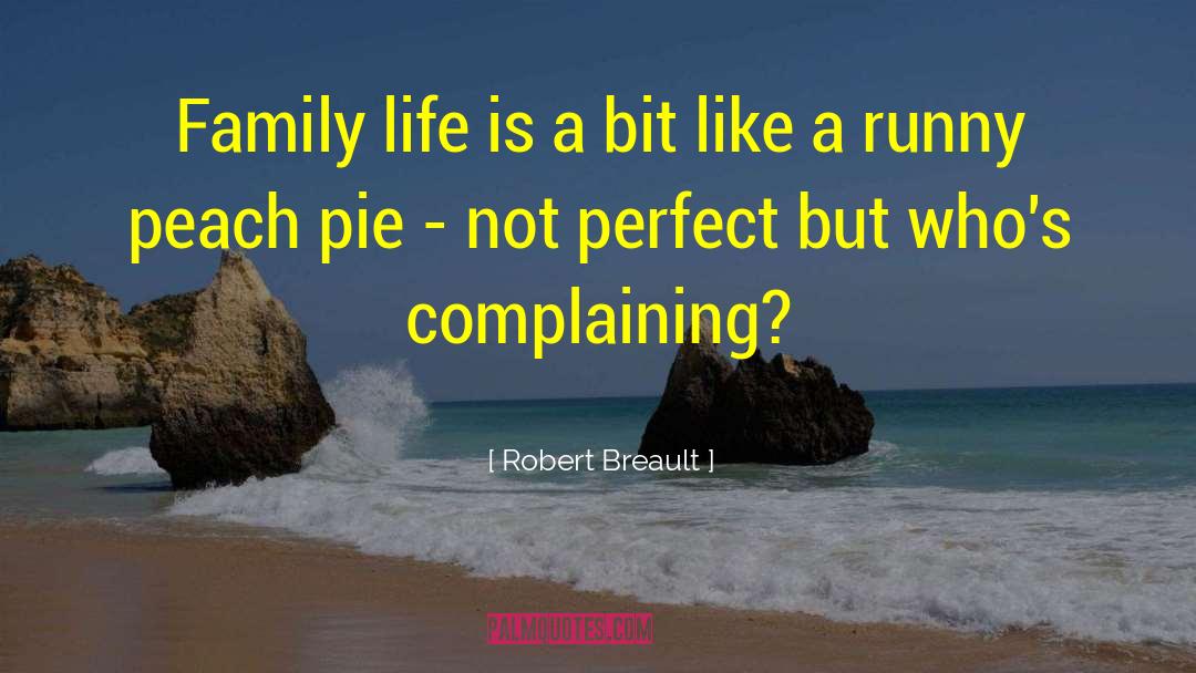 Robert Breault Quotes: Family life is a bit