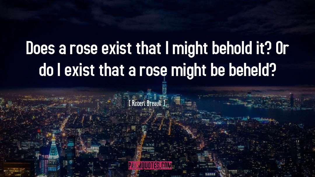 Robert Breault Quotes: Does a rose exist that