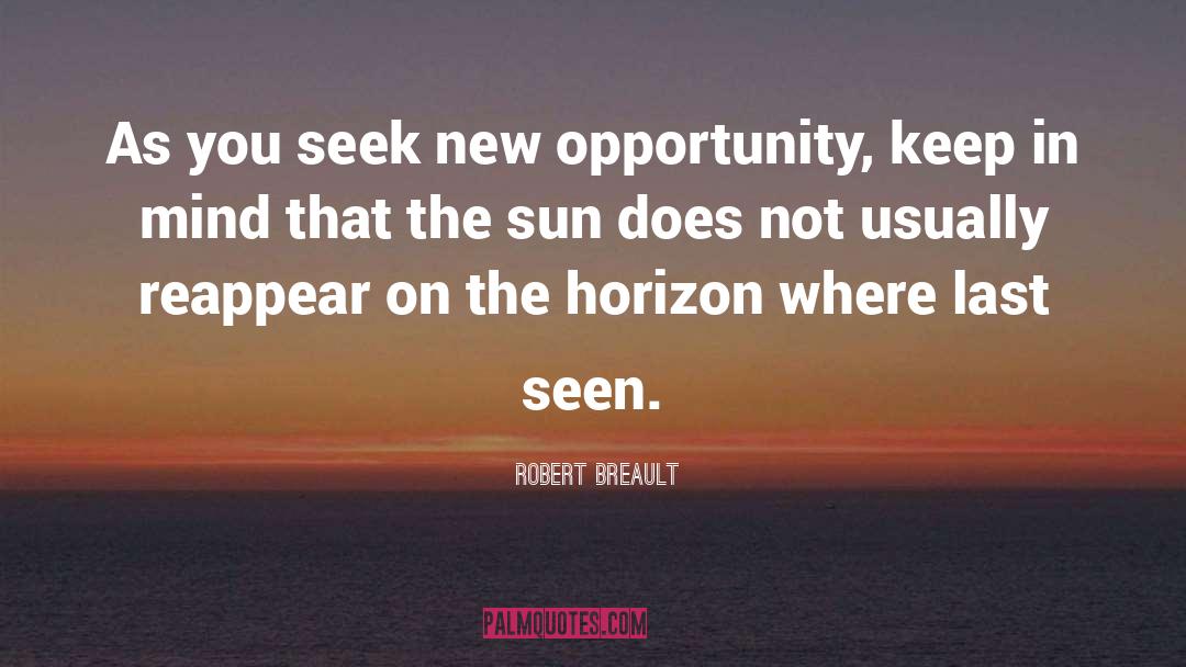 Robert Breault Quotes: As you seek new opportunity,