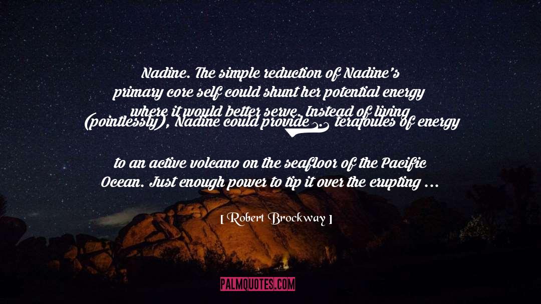 Robert Brockway Quotes: Nadine. The simple reduction of