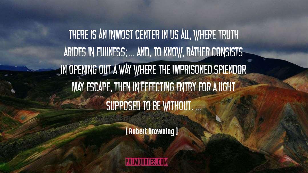 Robert Browning Quotes: There is an inmost center